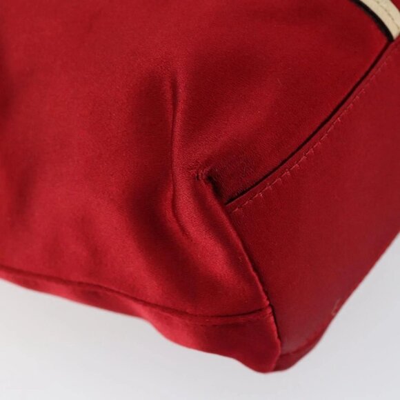 PRADA Hand Bag Satin Red - Picture 5 of 16